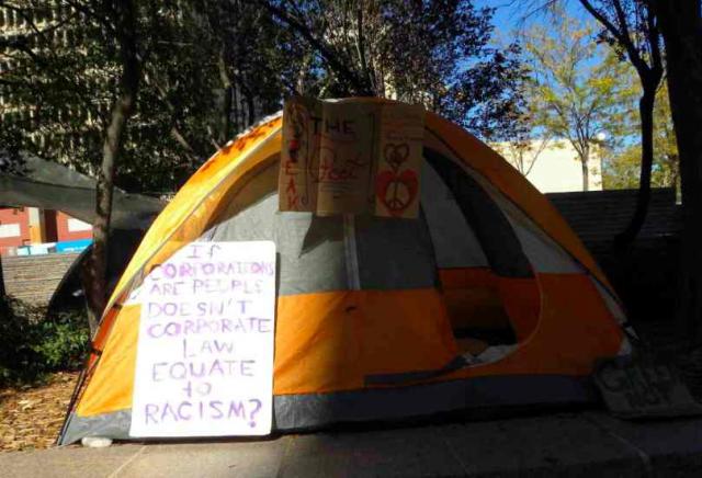 Street Poet's home at the Occupy OKC encampment